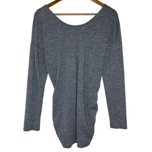 Lucy Gray Long Sleeve Scoop Long Sleeve Neck Shirt Size Medium Women's